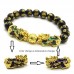 Men's Bracelet Feng Shui Obsidian with Gold-Plating Pi Xiu Bracelet Men Wealth Brave Jewelry