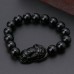 Feng Shui Pi Xiu Obsidian Black Stone Beads Bracelet