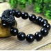 Feng Shui Pi Xiu Obsidian Black Stone Beads Bracelet