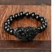 Feng Shui Pi Xiu Obsidian Black Stone Beads Bracelet